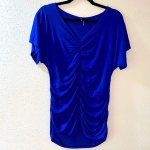 Maurices Royal blue Rouched top Size Medium
